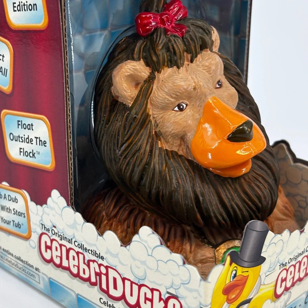 CelebriDucks Cowardly Lion Wizard of‎ Oz Rubber Duck Brown 4.5